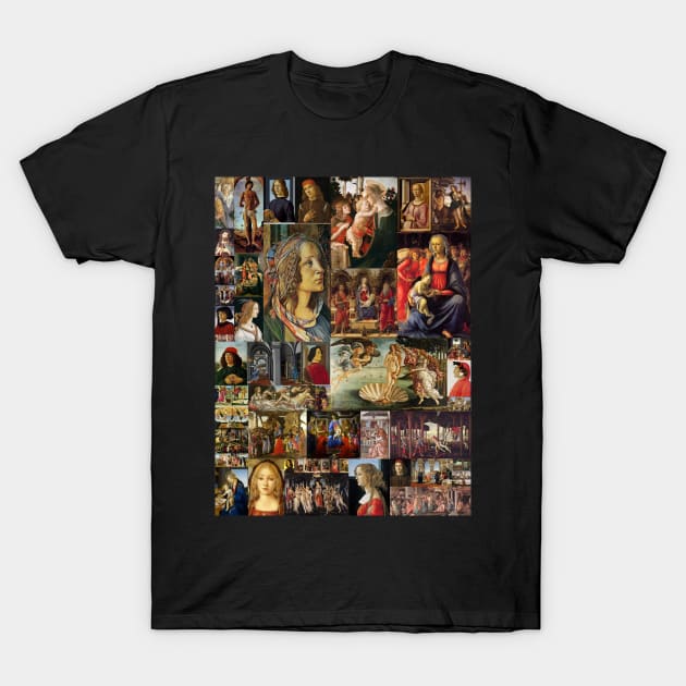 Sandro Botticelli - Mosaic T-Shirt by phneep